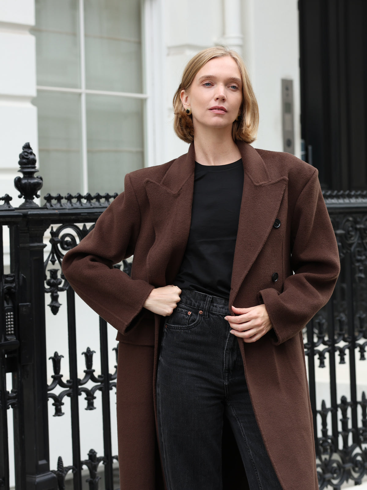 Lucinda Oversized Coat - Brown