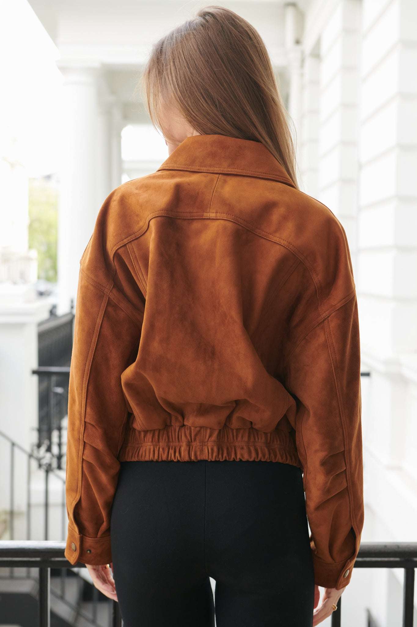 Leona Suede Bomber Jacket