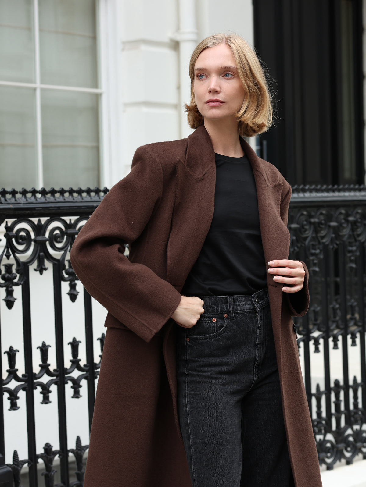 Lucinda Oversized Coat - Brown