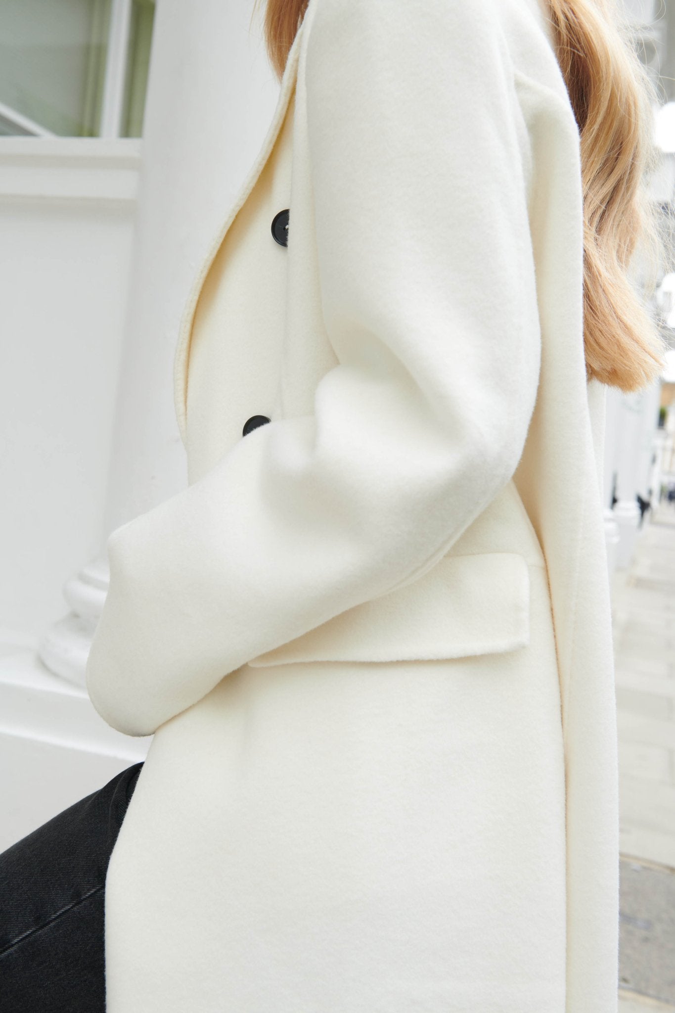 Lucinda Oversized Coat - White - Annabelle London