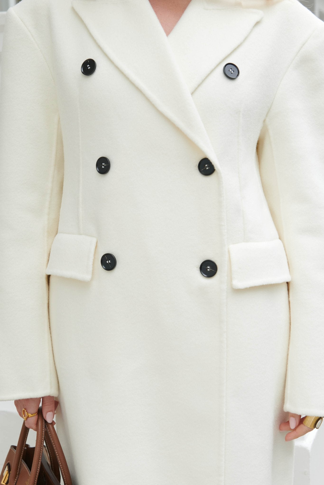 Lucinda Oversized Coat - White - Annabelle London
