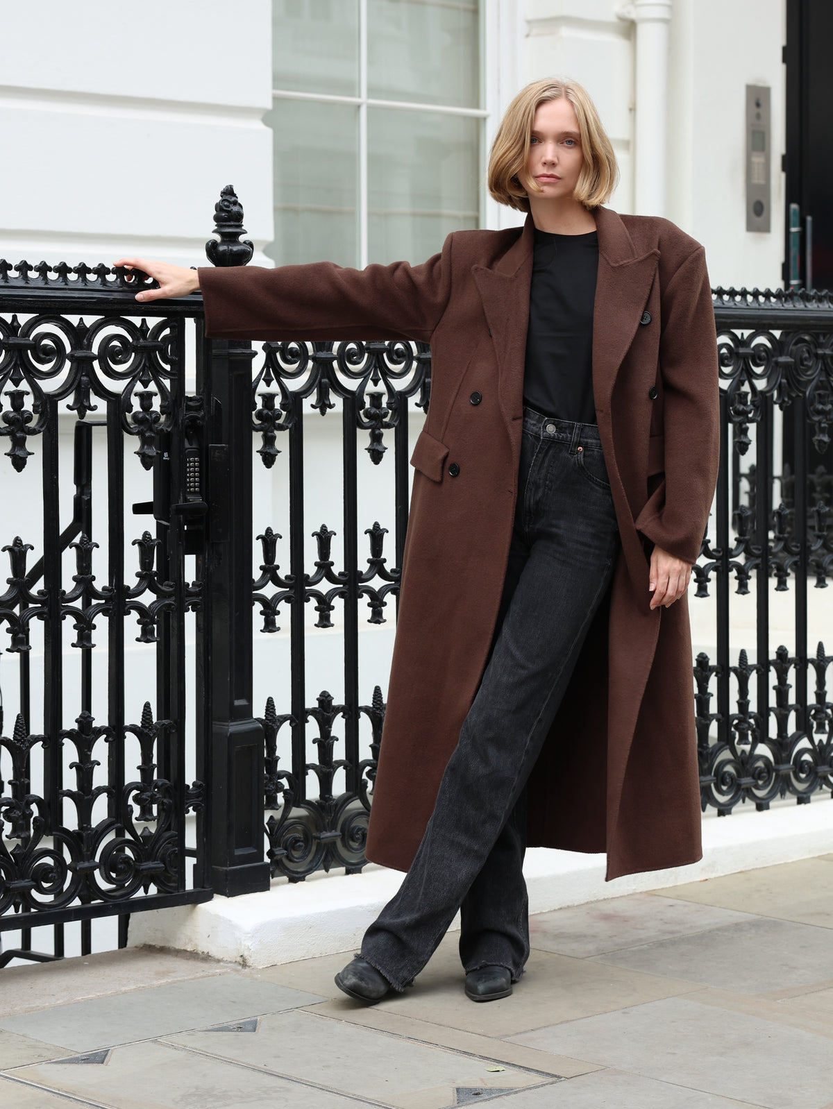 Lucinda Oversized Coat - Brown