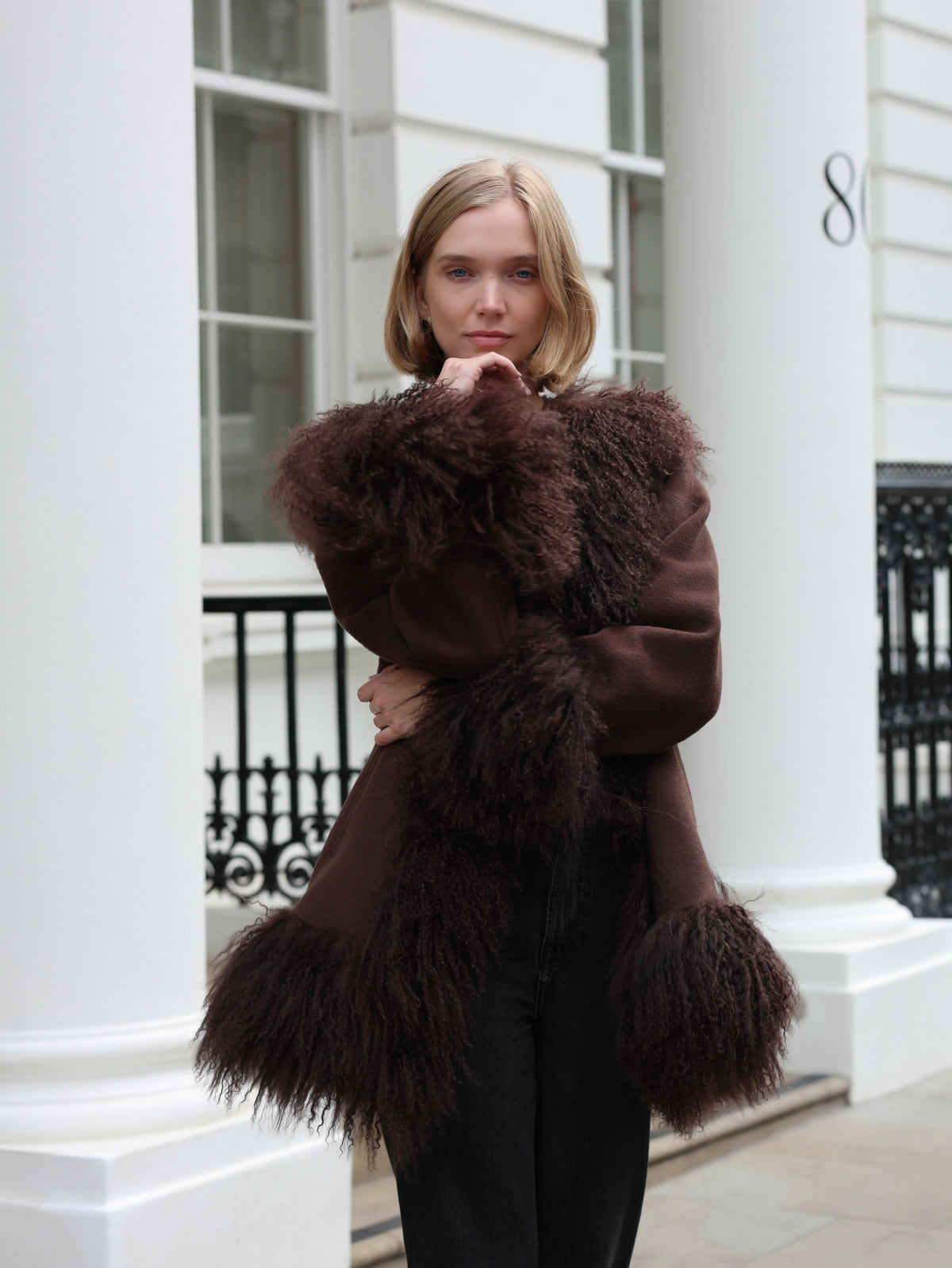 Alice Brown Mongolian Fur Coat