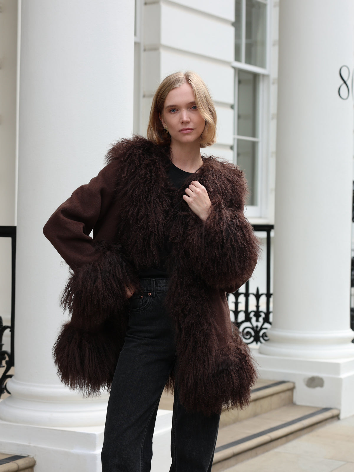 Alice Brown Mongolian Fur Coat