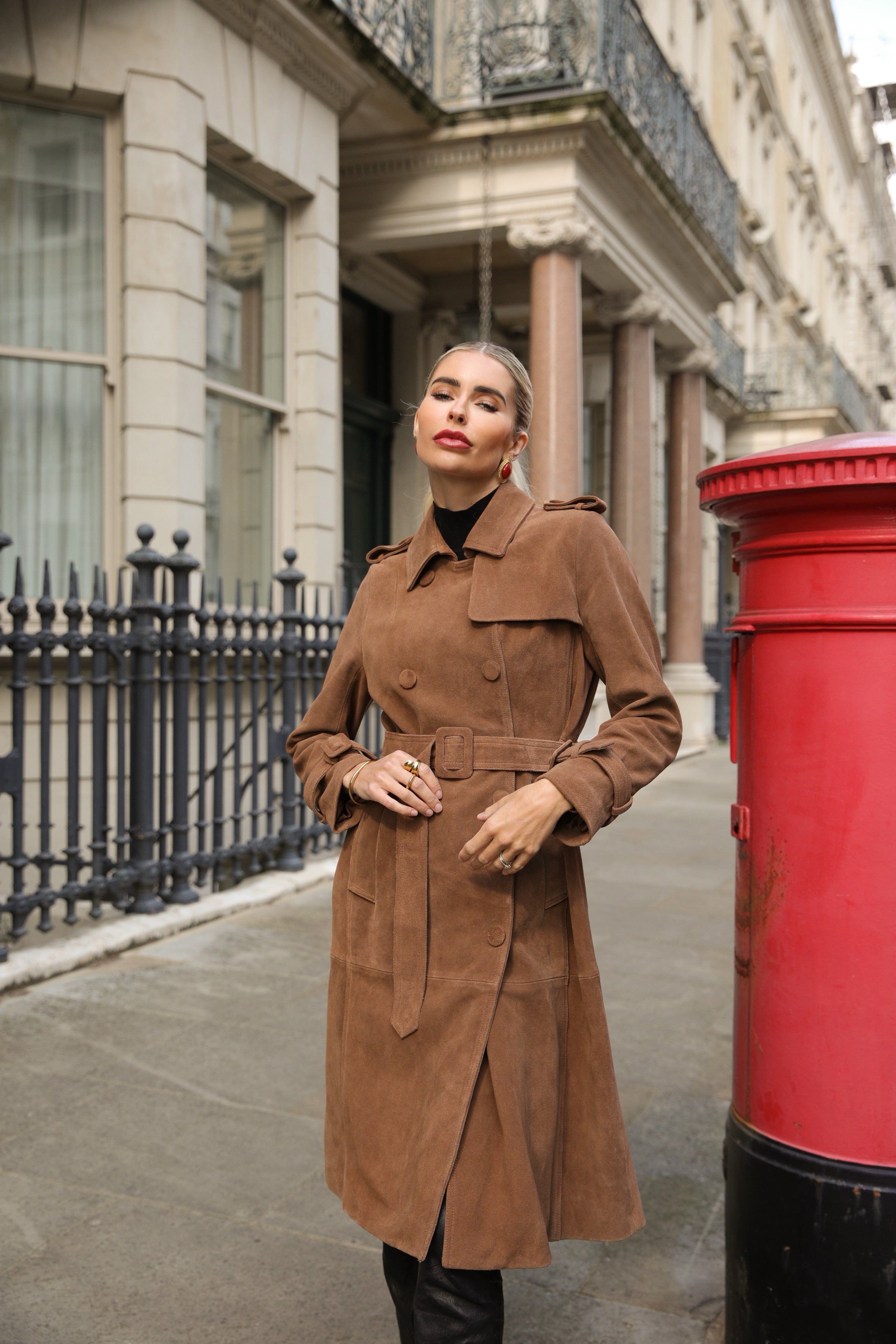 Camilla Suede Trench Coat - Annabelle London