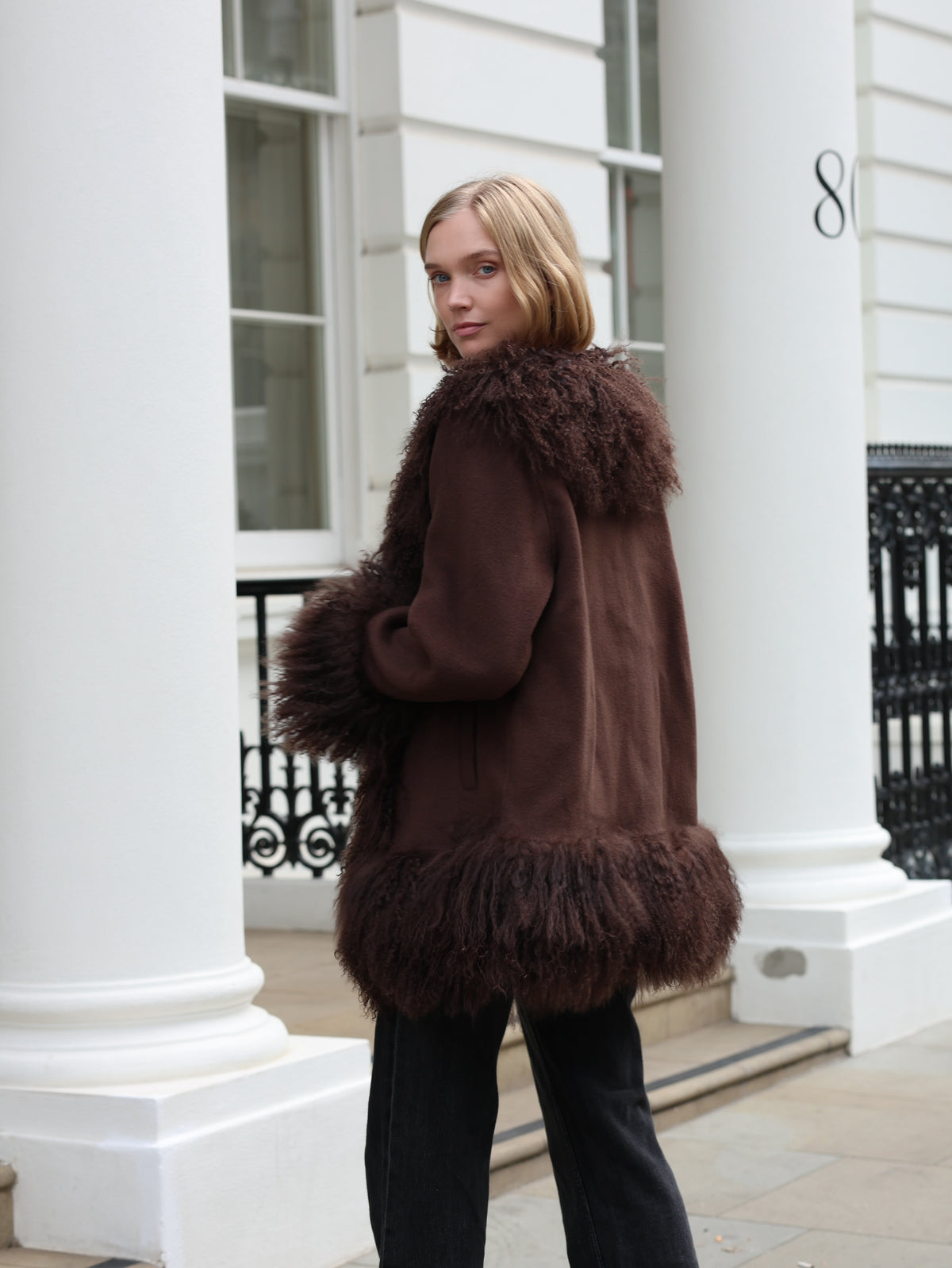 Alice Brown Mongolian Fur Coat