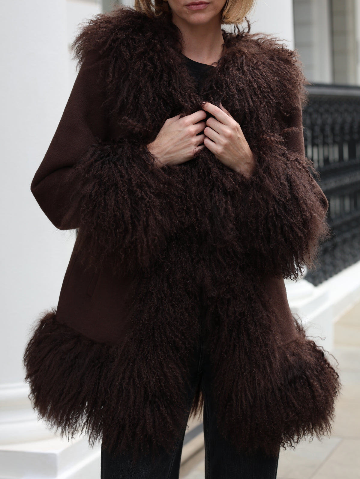 Alice Brown Mongolian Fur Coat