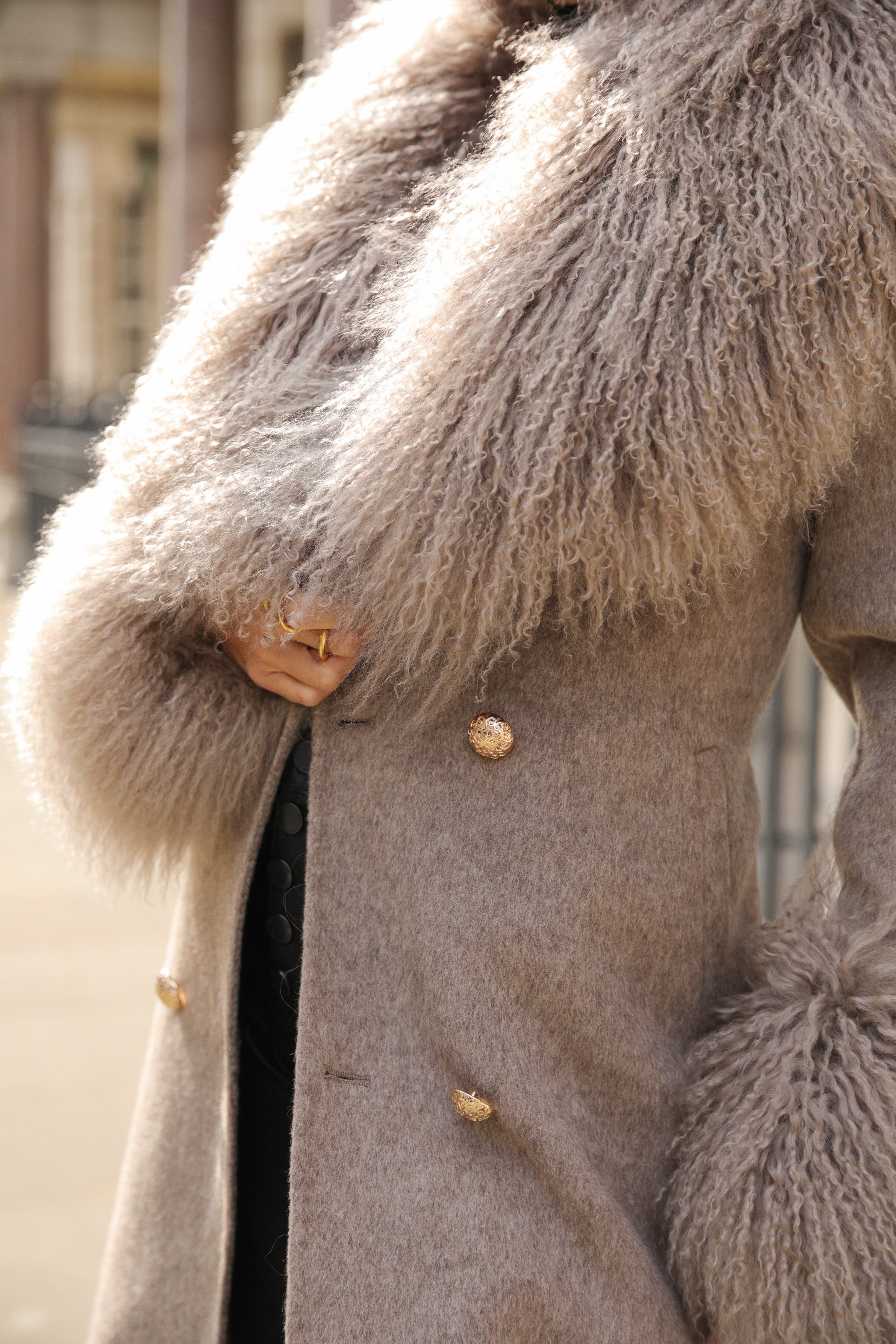 Zenia Mongolian Fur Coat - Annabelle London