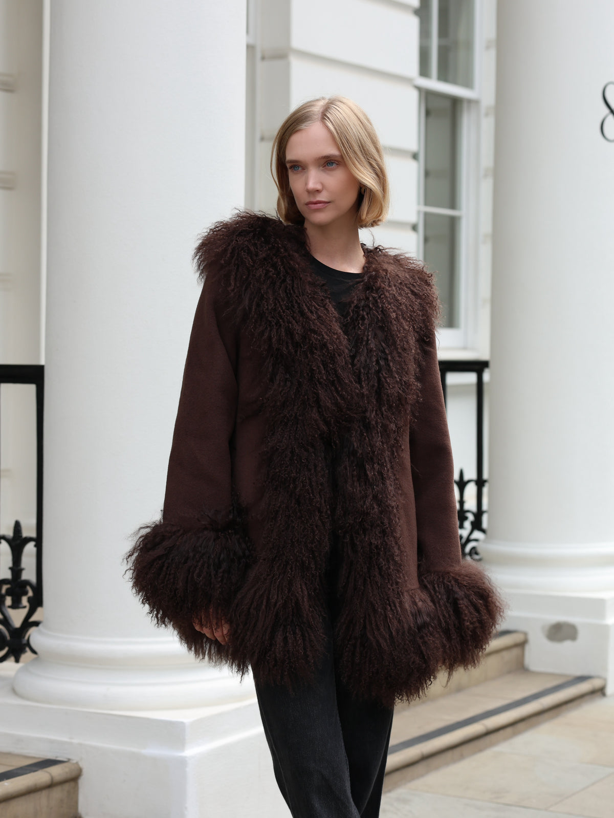 Alice Brown Mongolian Fur Coat
