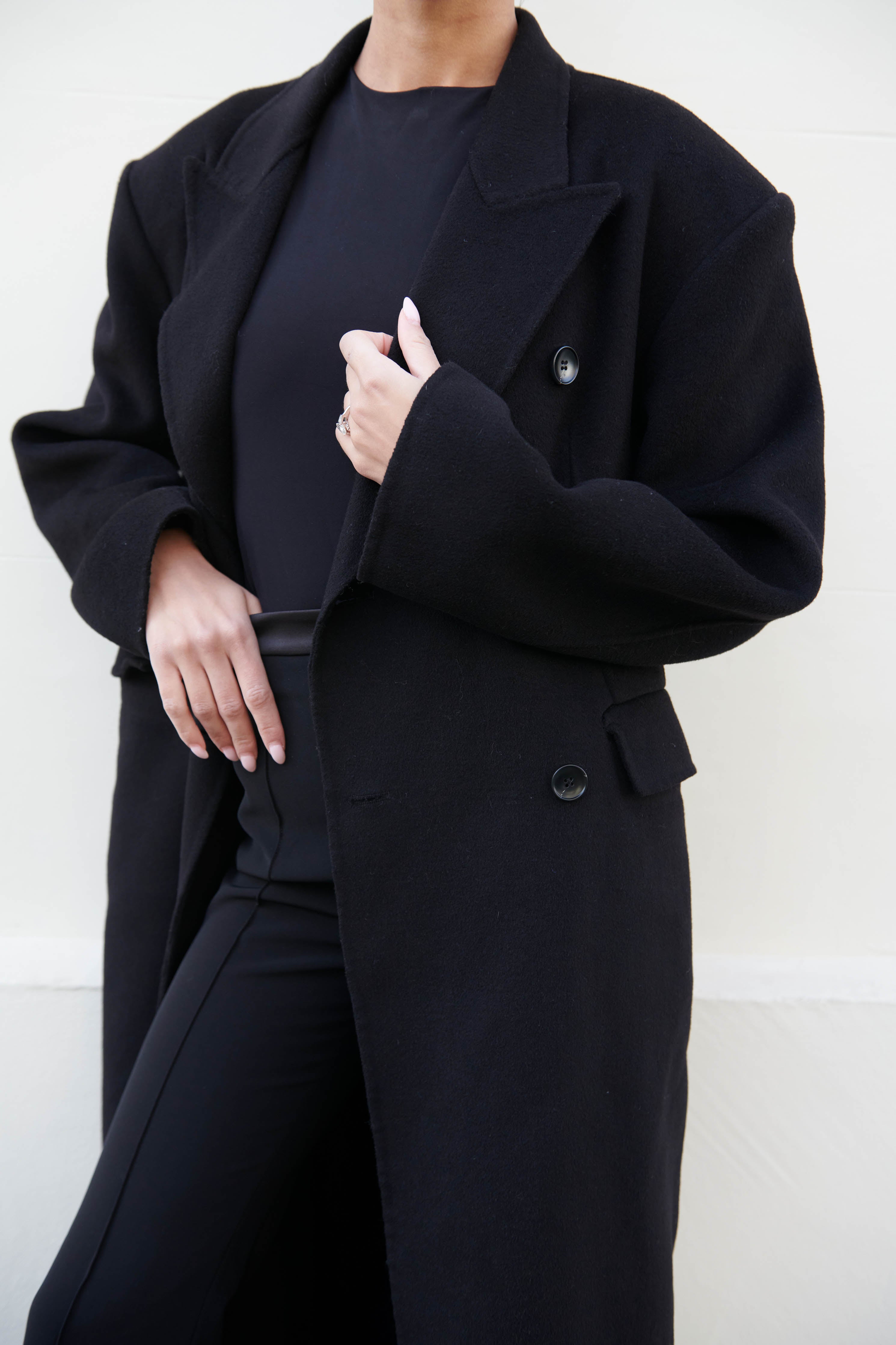 Lucinda Oversized Coat - Black