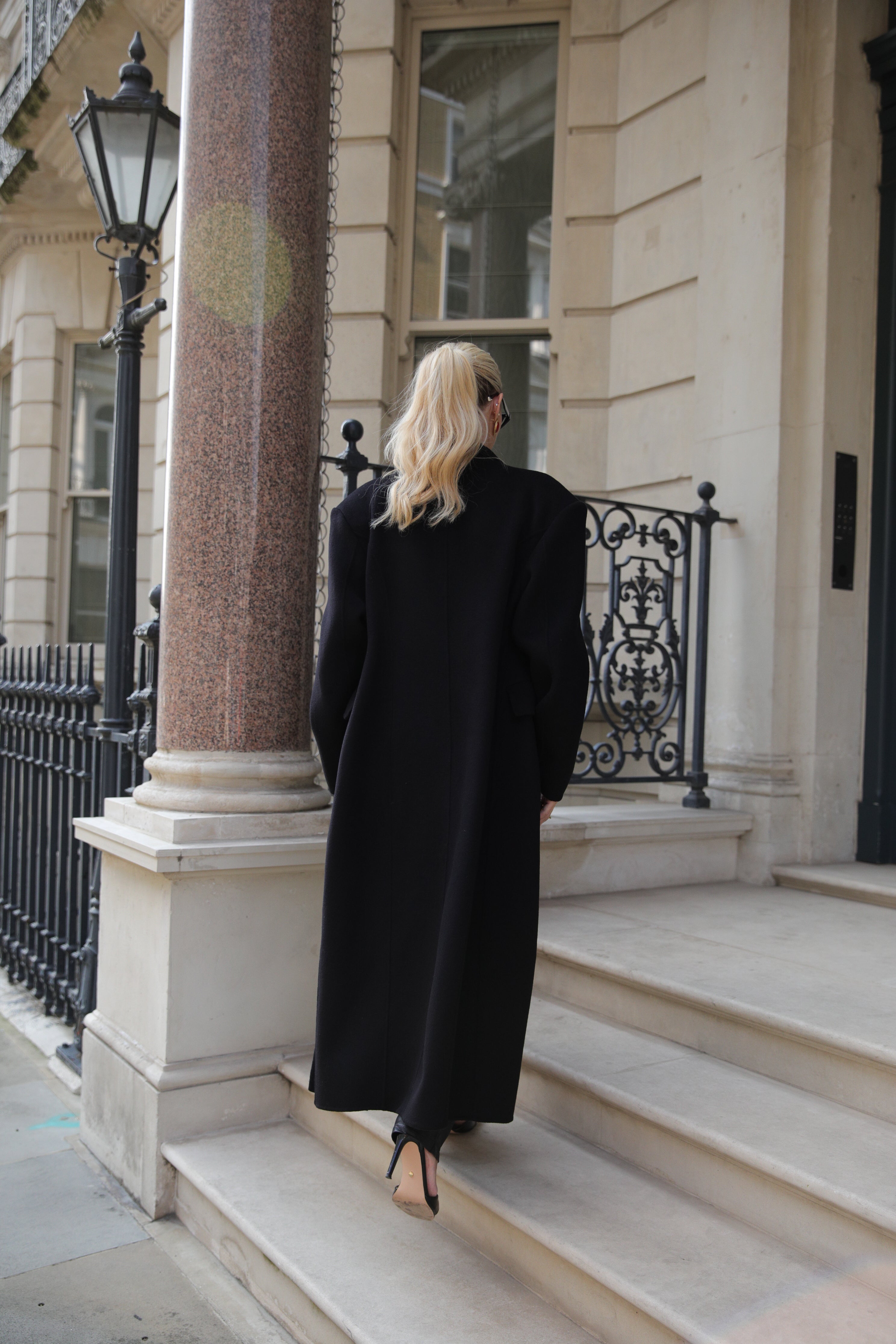 Lucinda Oversized Coat - Black - Annabelle London