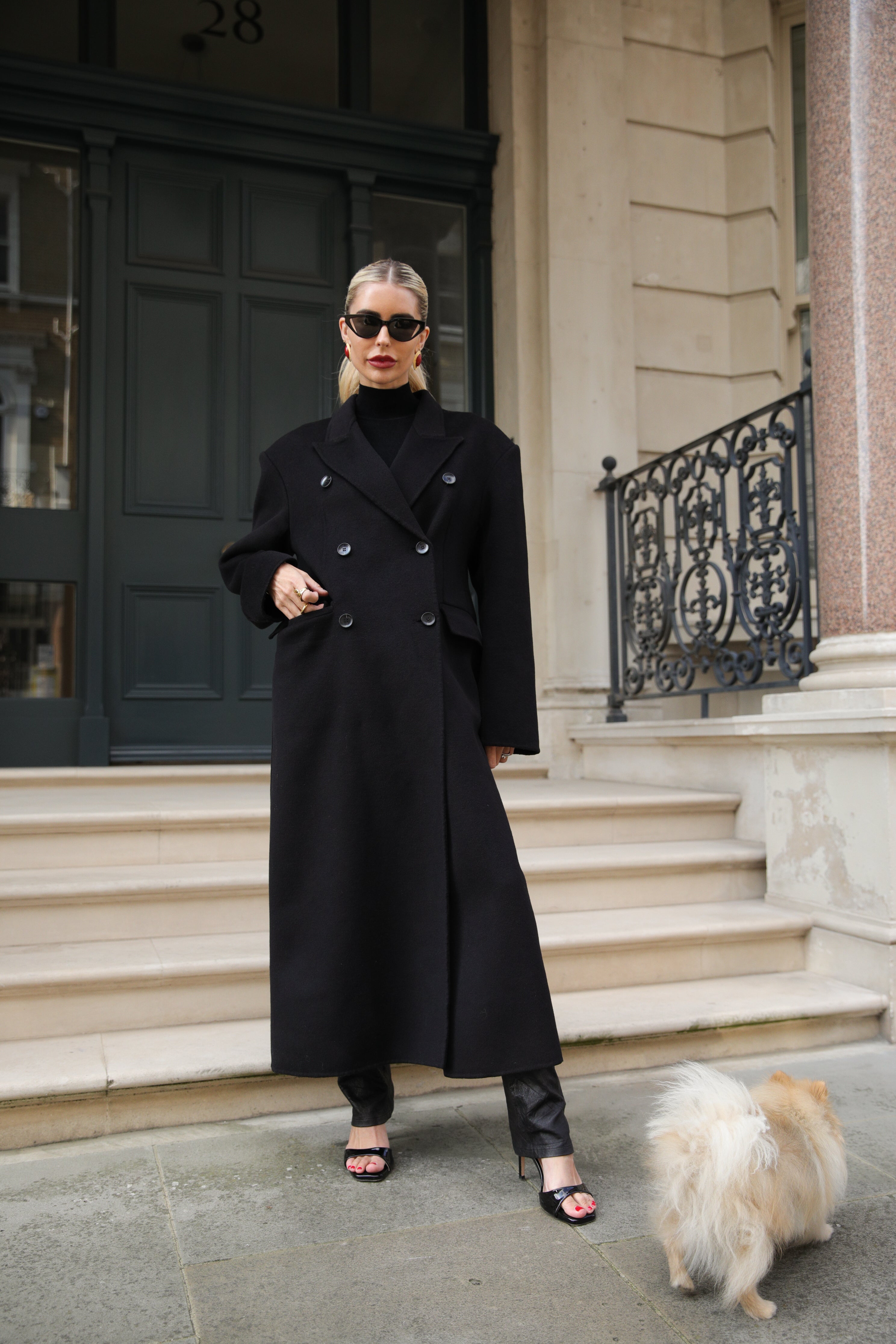 Lucinda Oversized Coat - Black - Annabelle London