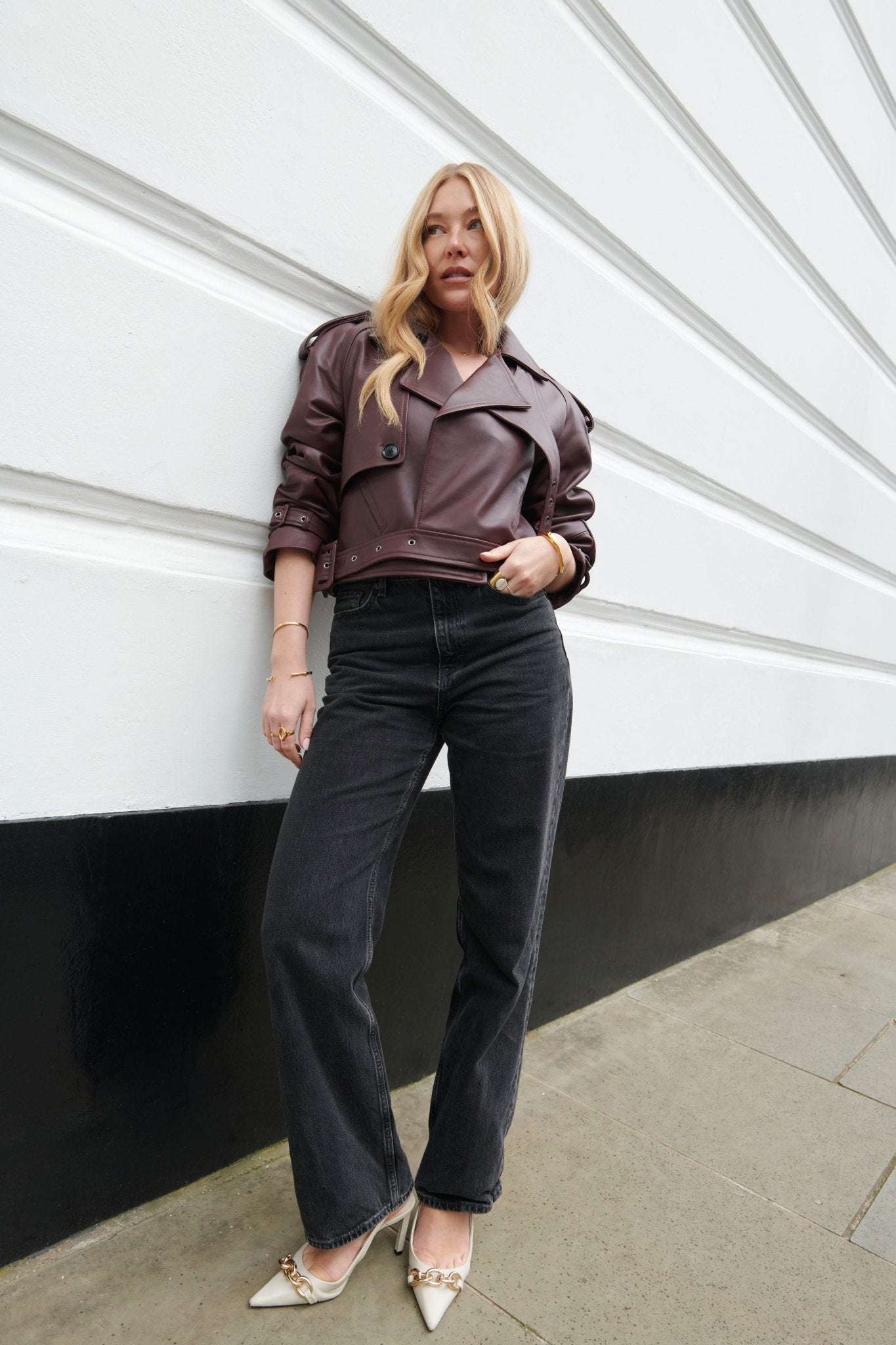 The Christina Burgundy Jacket - Annabelle London